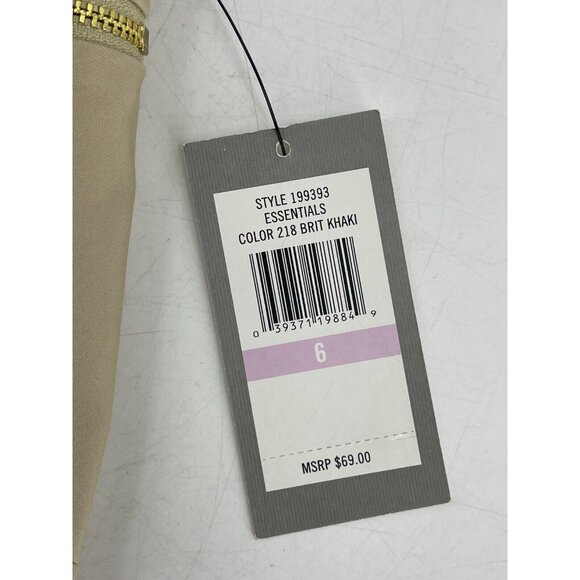 NWT Women's Chaus NY Crop Khaki Pants Zipper Pockets Mid Rise Size 6 - Picture 7 of 13